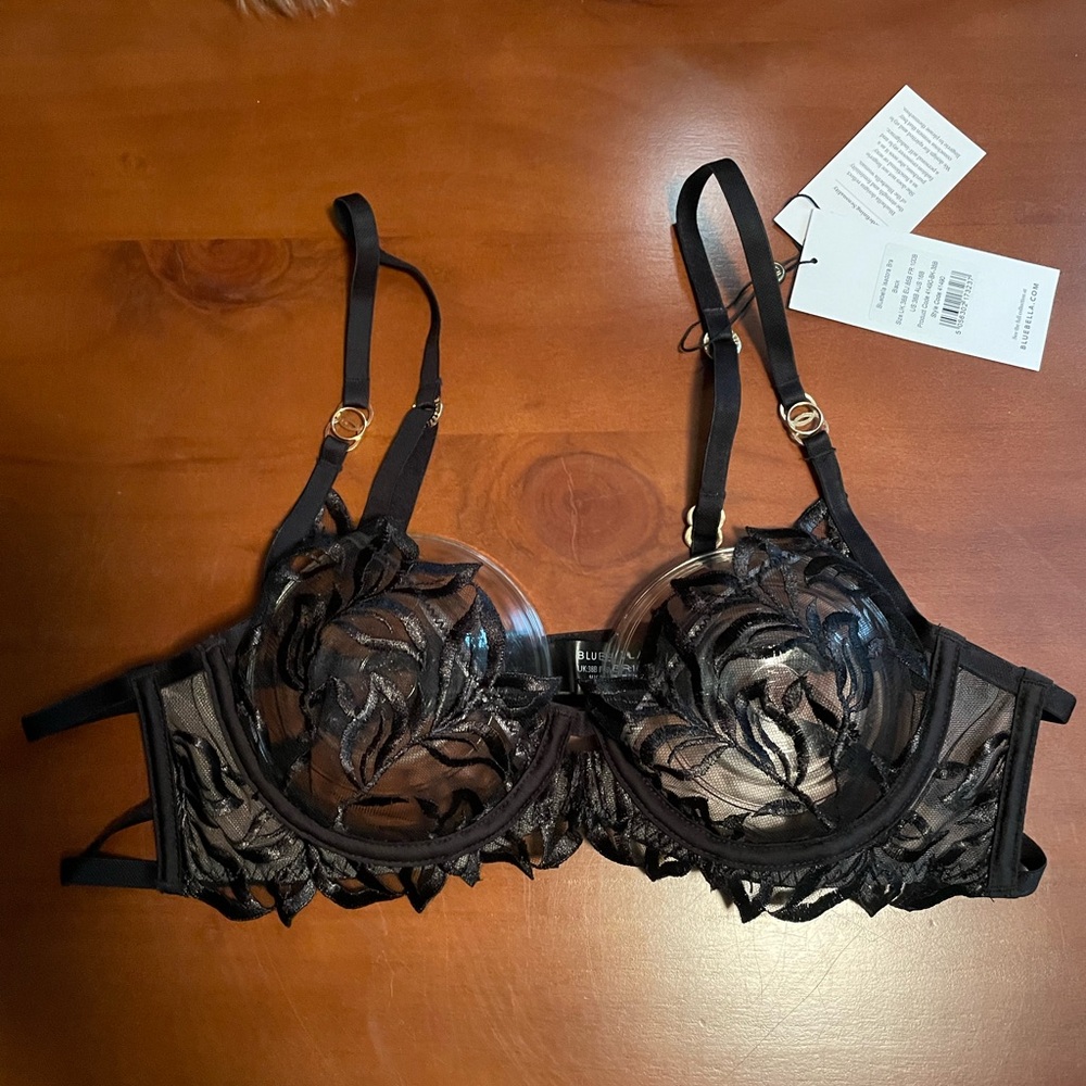 Bluebella Black Sheer Lace Bra